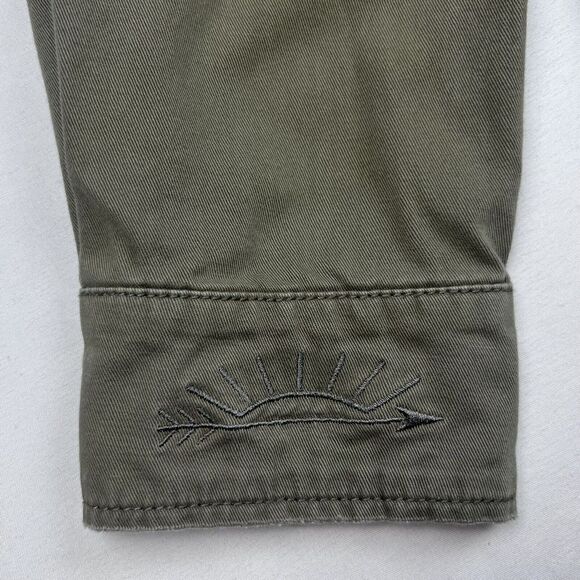 Stepforward Large Clemson Embroidered 100% Cotton Army Green Long Sleeve Top - Picture 4 of 9